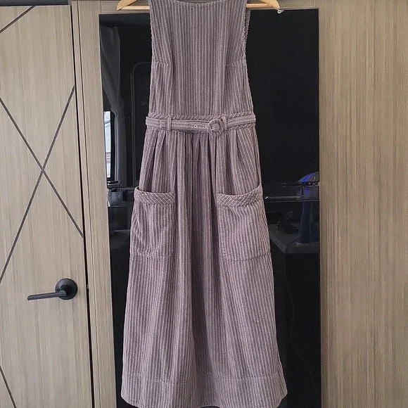 "WILL BE GONE SOON)The other side", "Courderoy midi dress"🩶 - Picture 6 of 17